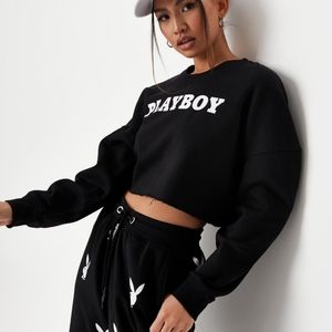Playboy X Missguided Crop Sweater